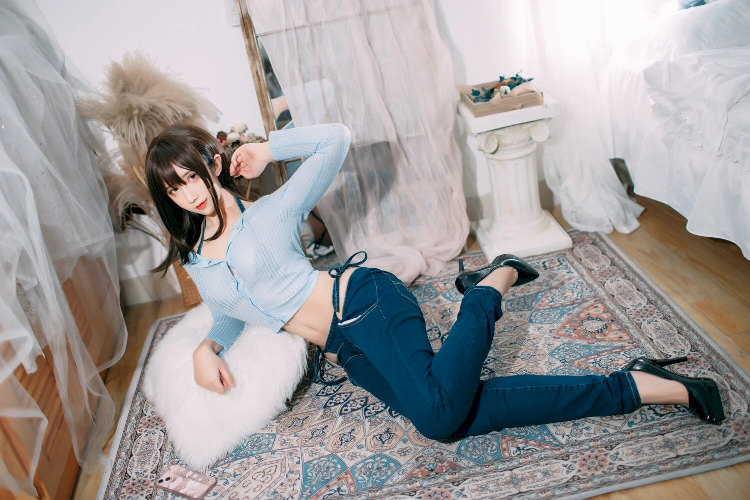 九曲Jean写真图片 性感美少女网红模特