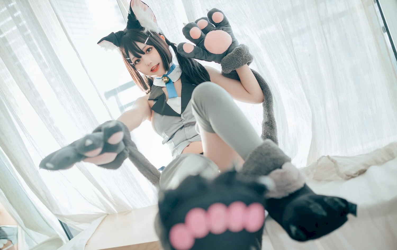 蓝小沂KiKi写真图片 性感美少女网红模特