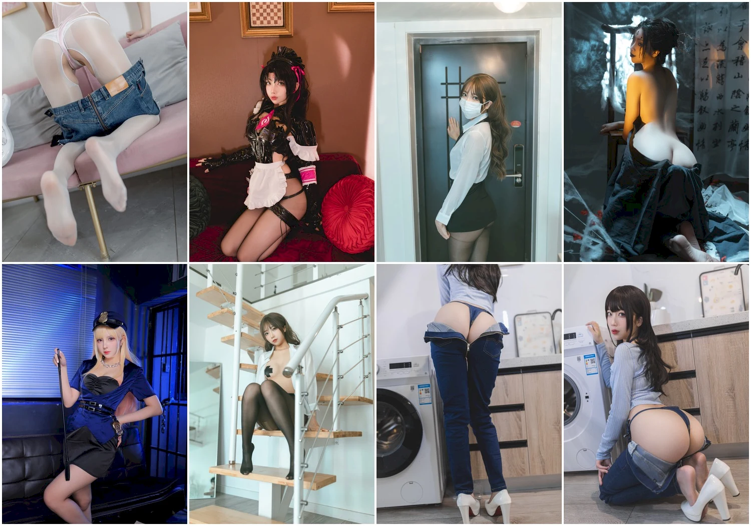 杏仁曲奇写真图片 性感美少女网红模特