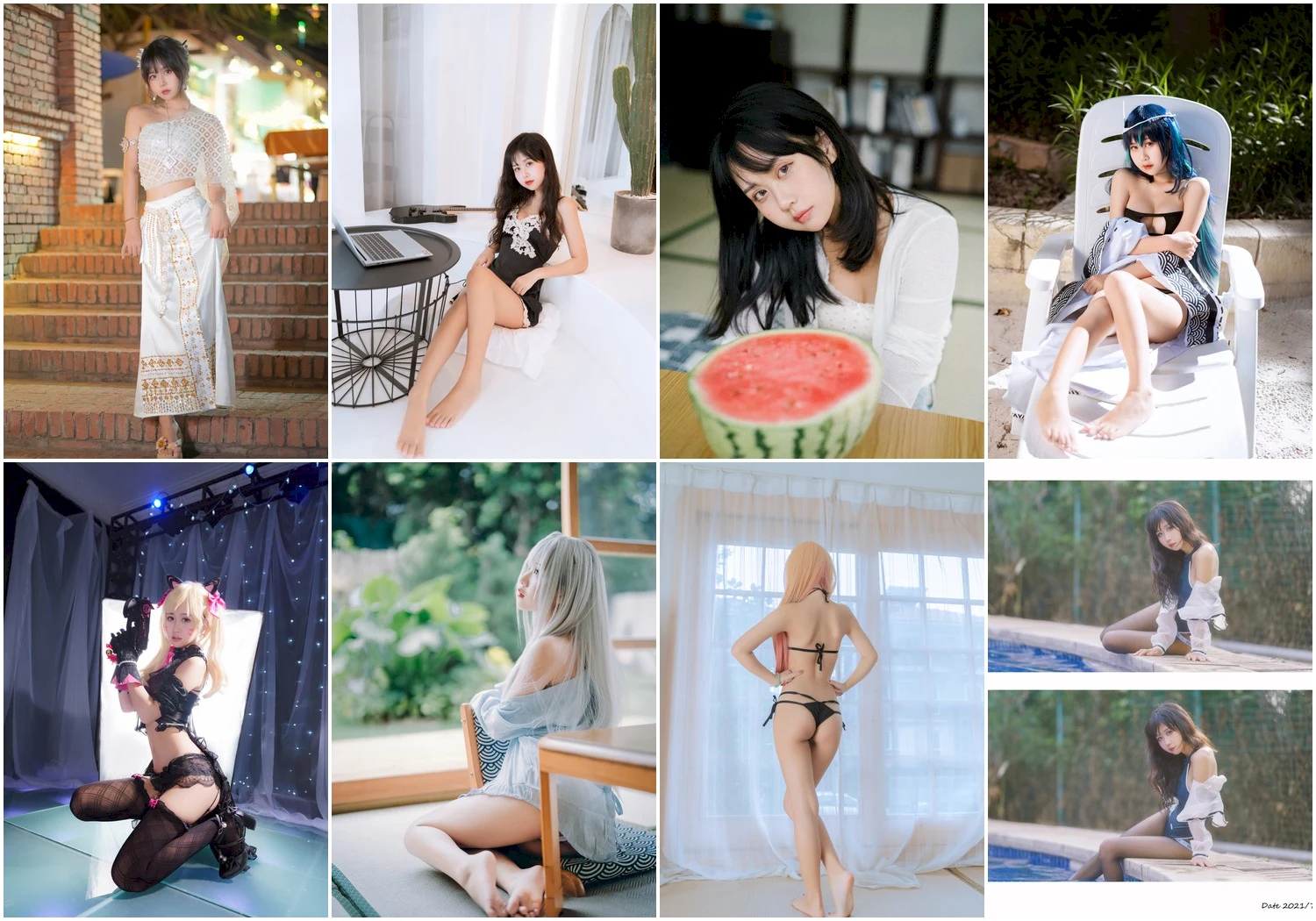 萌芽儿写真图片 性感美少女网红模特